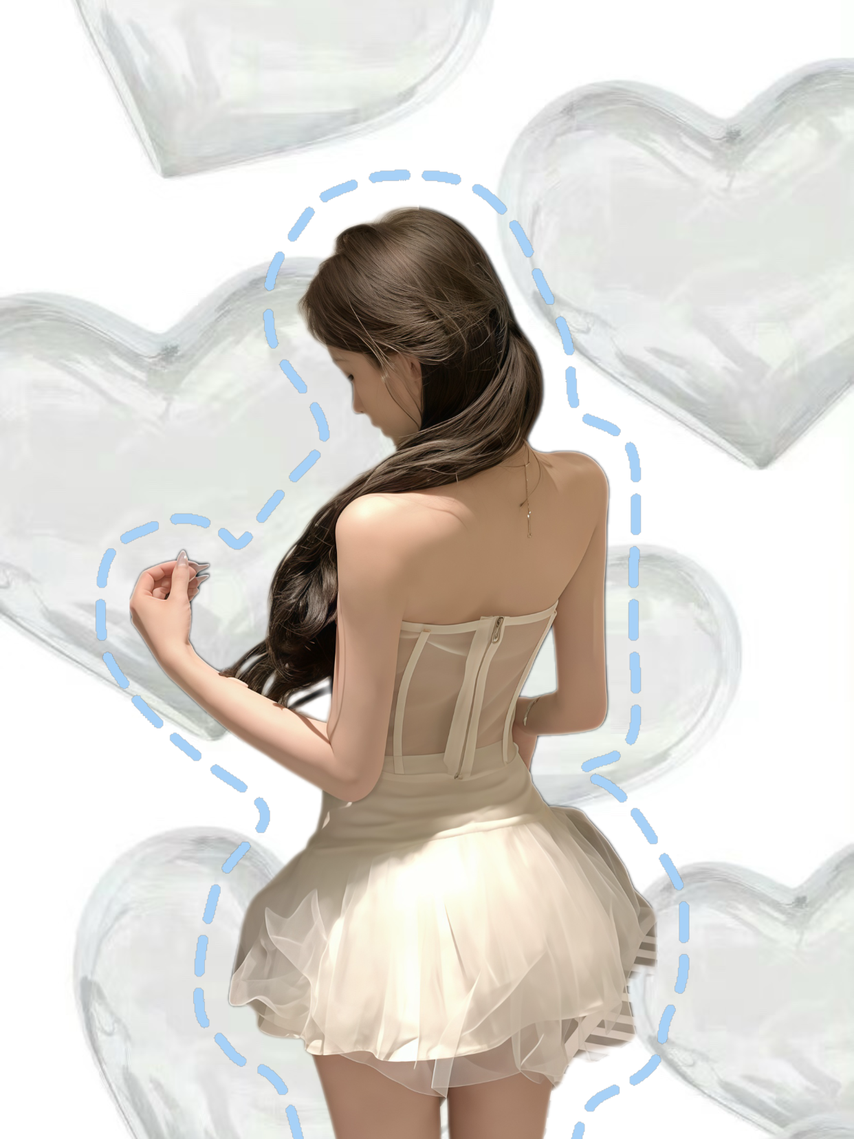 3D Floral Corset & Layered Skirt Set