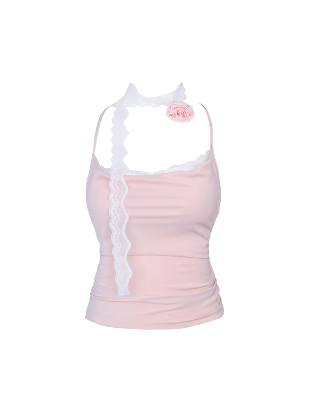 Lace-Up Backless Cami & Ruffle Skirt Set